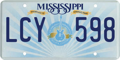 MS license plate LCY598