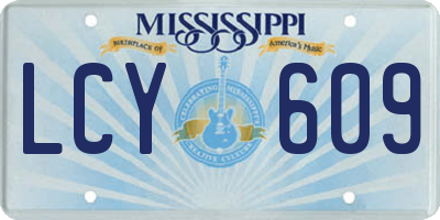 MS license plate LCY609