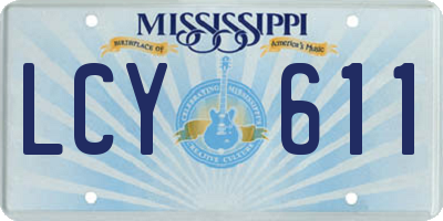 MS license plate LCY611