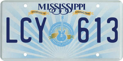 MS license plate LCY613