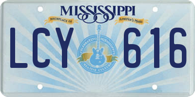 MS license plate LCY616