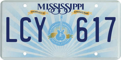 MS license plate LCY617