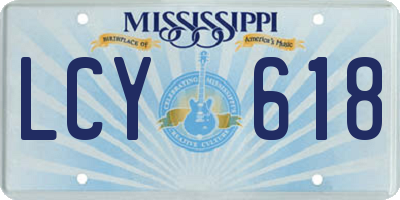 MS license plate LCY618