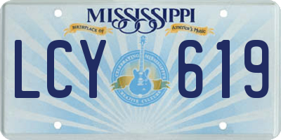 MS license plate LCY619