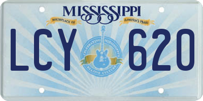 MS license plate LCY620
