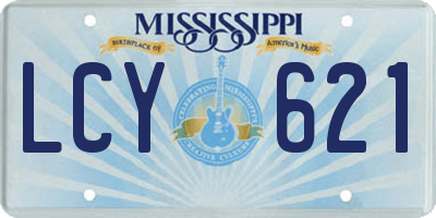 MS license plate LCY621