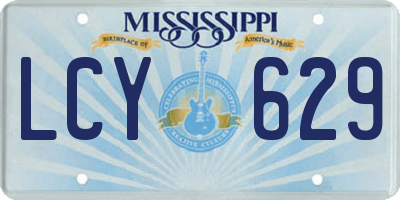 MS license plate LCY629