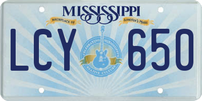 MS license plate LCY650