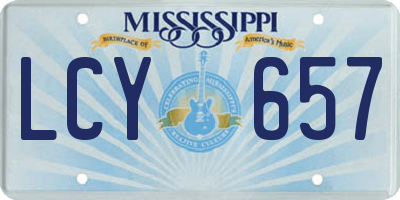 MS license plate LCY657
