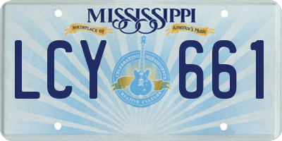 MS license plate LCY661