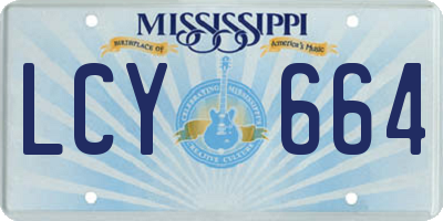 MS license plate LCY664