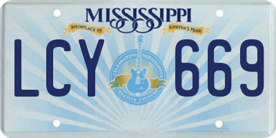 MS license plate LCY669