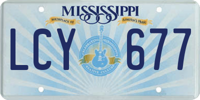 MS license plate LCY677