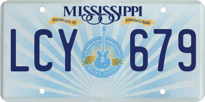 MS license plate LCY679