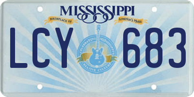 MS license plate LCY683