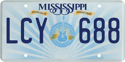 MS license plate LCY688