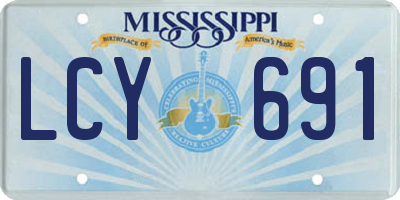 MS license plate LCY691