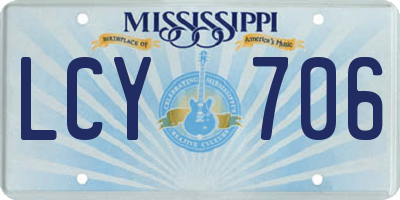MS license plate LCY706