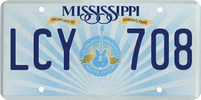 MS license plate LCY708