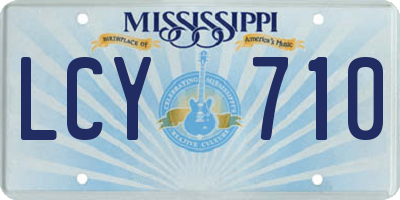 MS license plate LCY710