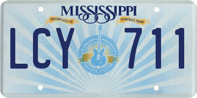 MS license plate LCY711