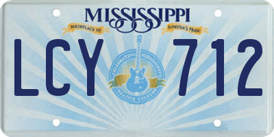 MS license plate LCY712