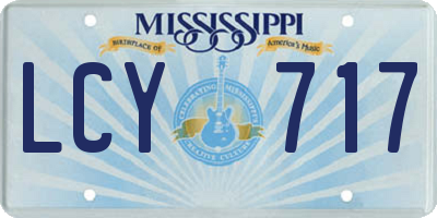 MS license plate LCY717