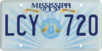 MS license plate LCY720