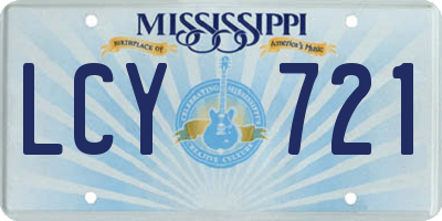 MS license plate LCY721