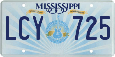 MS license plate LCY725
