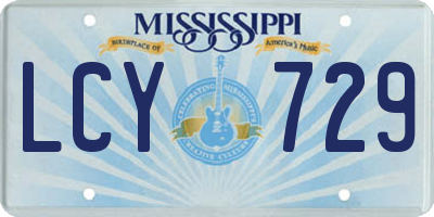 MS license plate LCY729
