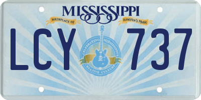 MS license plate LCY737
