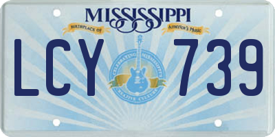 MS license plate LCY739