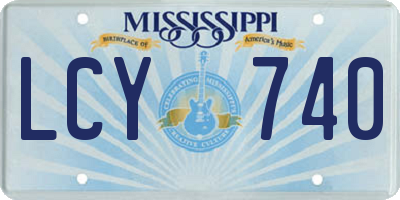 MS license plate LCY740