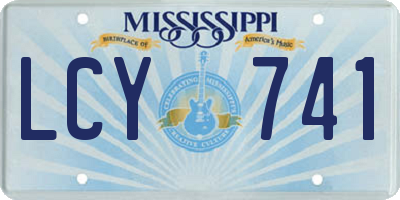 MS license plate LCY741