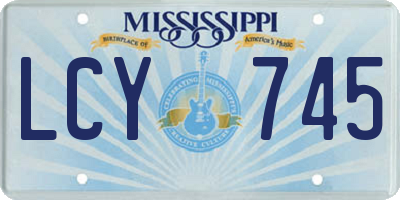MS license plate LCY745