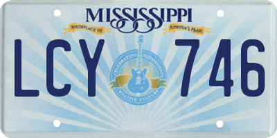 MS license plate LCY746
