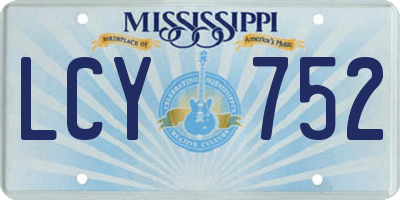 MS license plate LCY752