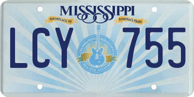 MS license plate LCY755