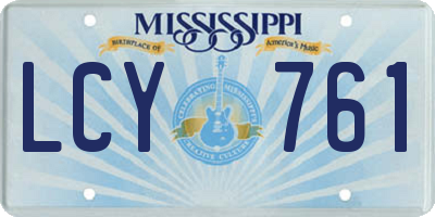 MS license plate LCY761