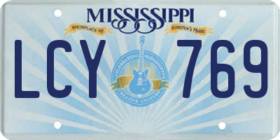 MS license plate LCY769