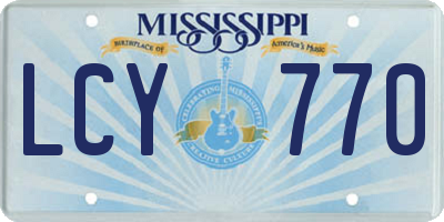 MS license plate LCY770