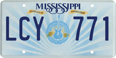 MS license plate LCY771