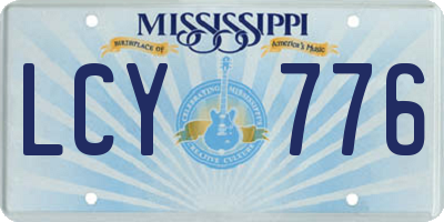 MS license plate LCY776