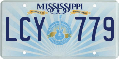 MS license plate LCY779