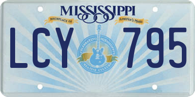 MS license plate LCY795