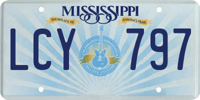 MS license plate LCY797