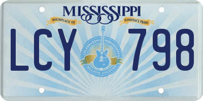 MS license plate LCY798