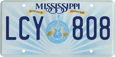 MS license plate LCY808