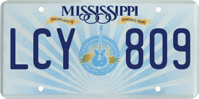 MS license plate LCY809